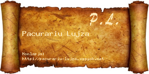 Pacurariu Lujza névjegykártya